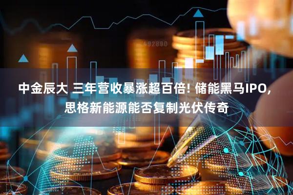 中金辰大 三年营收暴涨超百倍! 储能黑马IPO, 思格新能源能否复制光伏传奇
