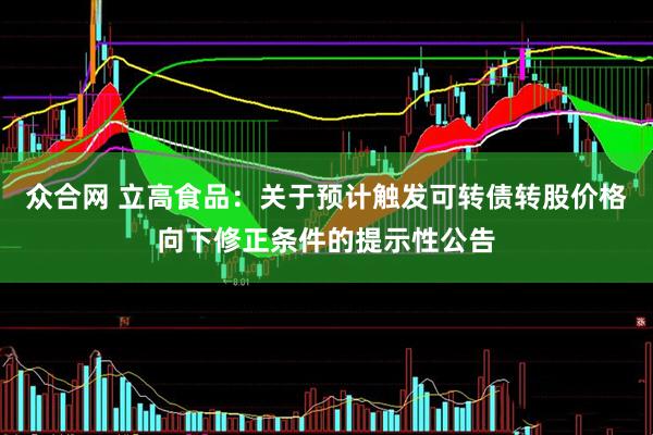 众合网 立高食品：关于预计触发可转债转股价格向下修正条件的提示性公告
