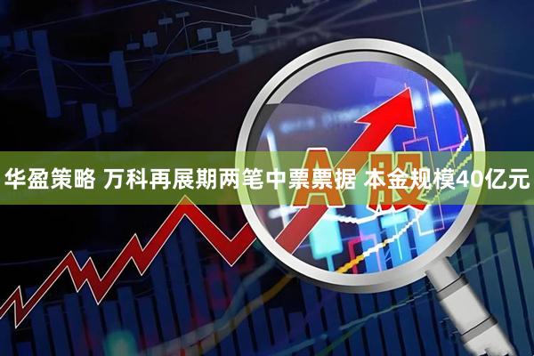 华盈策略 万科再展期两笔中票票据 本金规模40亿元
